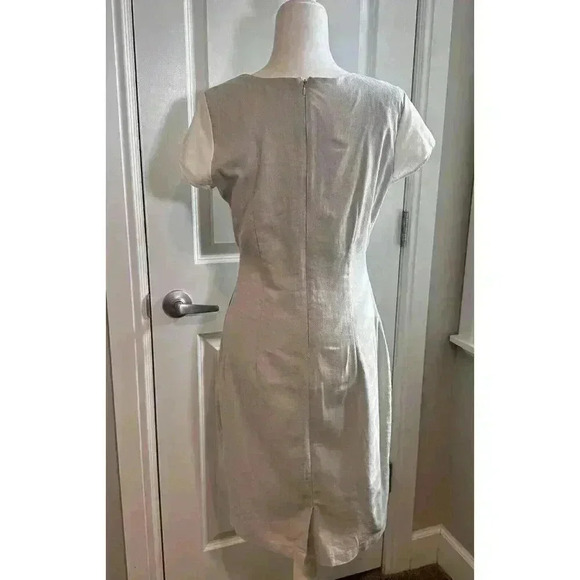 Downeast DE Collection Gray Colorblock Linen Cotton Blend Dress ModCloth Shift M - Picture 3 of 9